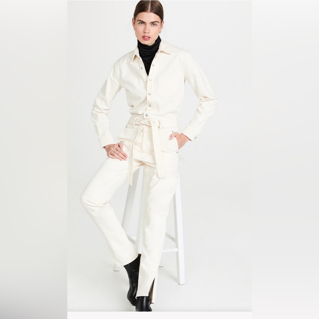 Rag & Bone Mia Jumpsuit In Ecru